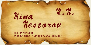 Mina Nestorov vizit kartica